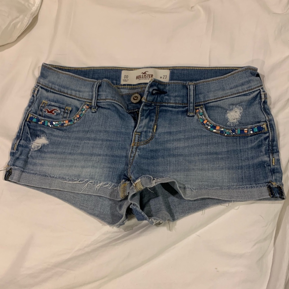 Hollister Jean Shorts with Jewel Accents